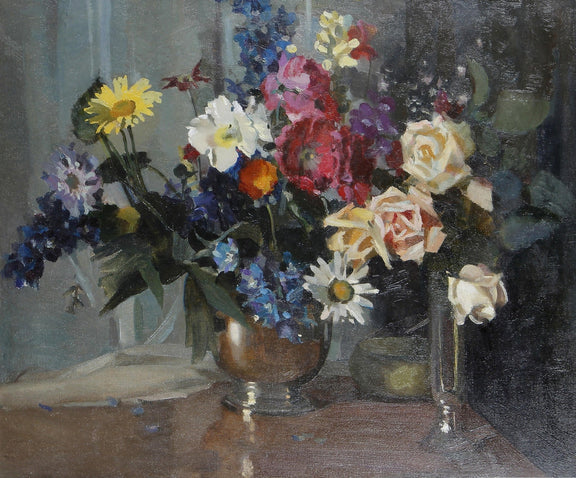 Hand - Painted Rose and Wildflower Still Life – Floral Oil Painting - Oil Painting Haven