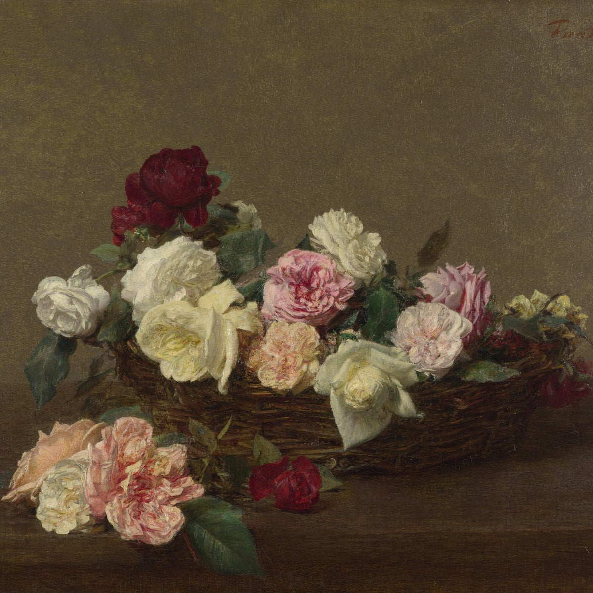 Hand - Painted Rose Basket Still Life – Floral Oil Painting - Oil Painting Haven