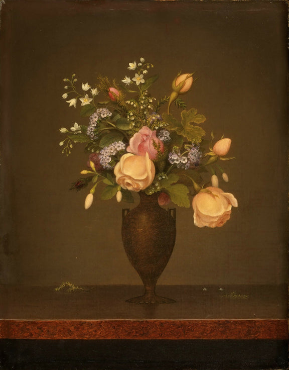 Hand - Painted Rose Bouquet in Classic Vase – Floral Oil Painting - Oil Painting Haven