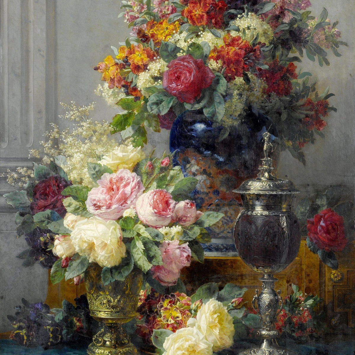 Hand - Painted Roses and Floral Arrangement – Floral Oil Painting - Oil Painting Haven