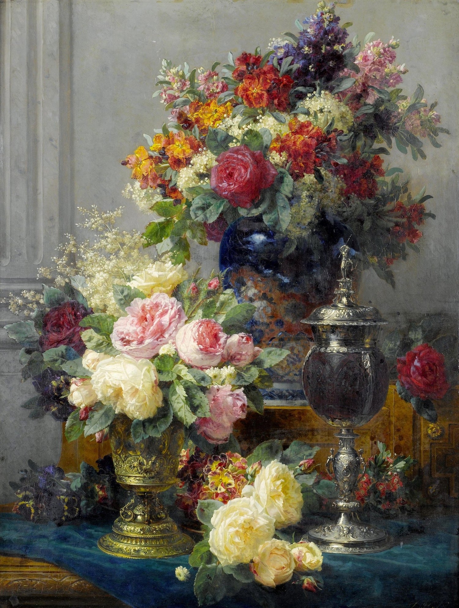 Hand - Painted Roses and Floral Arrangement – Floral Oil Painting - Oil Painting Haven