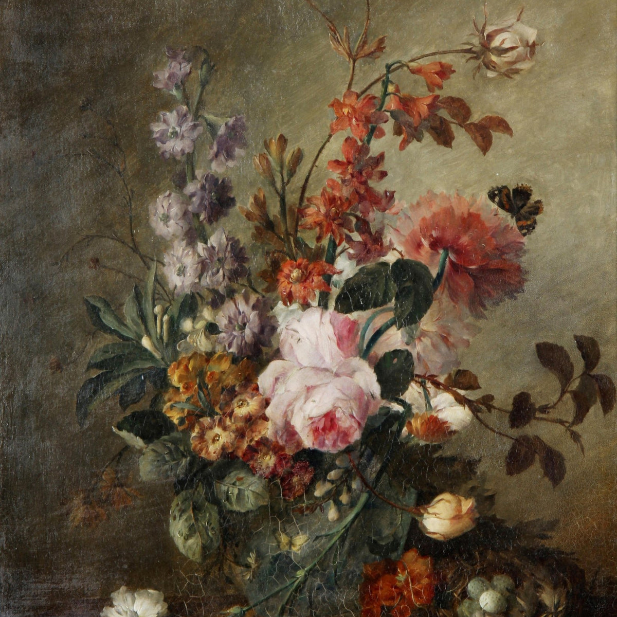 Hand - Painted Roses and Wild Garden Flowers – Floral Oil Painting - Oil Painting Haven