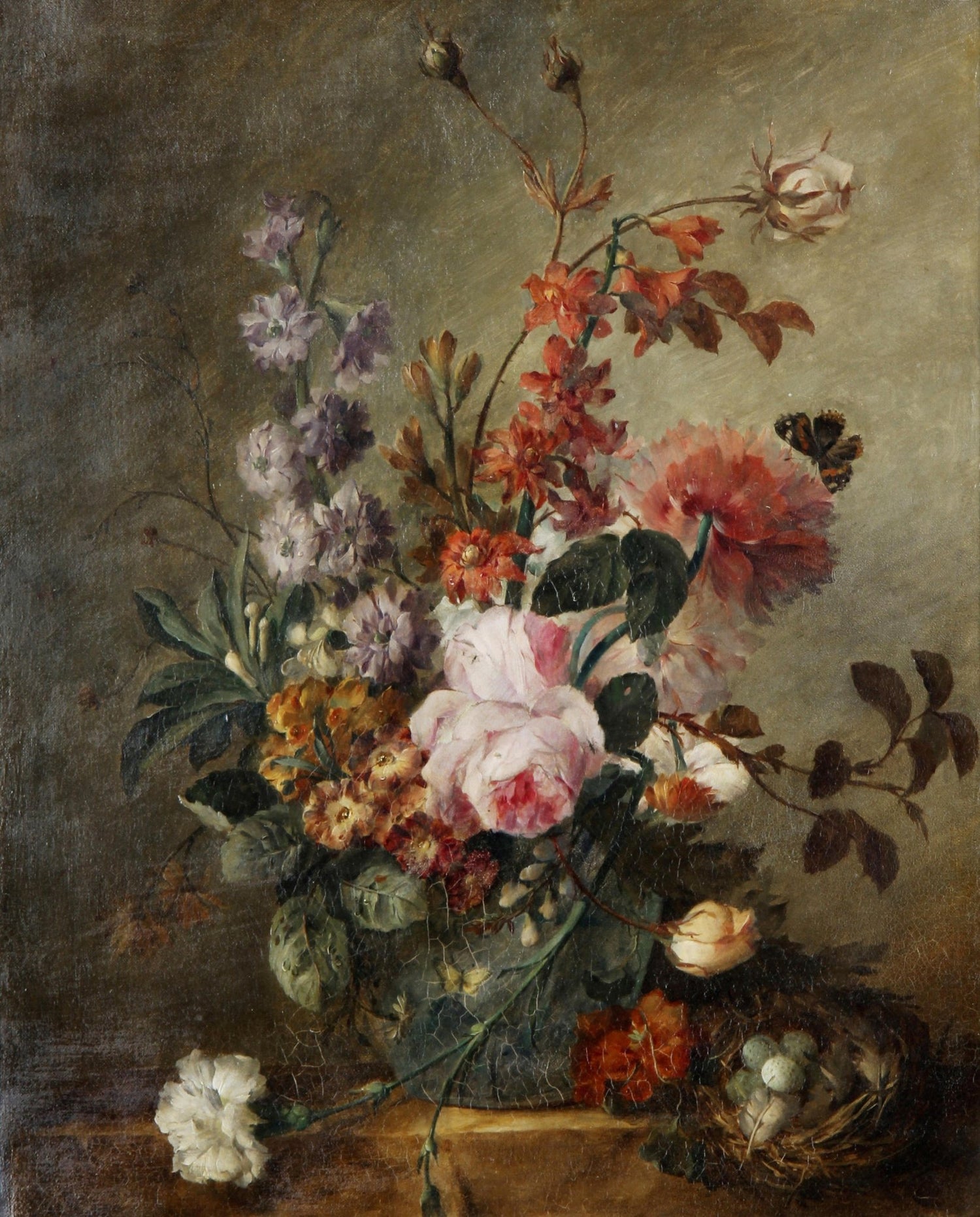 Hand - Painted Roses and Wild Garden Flowers – Floral Oil Painting - Oil Painting Haven
