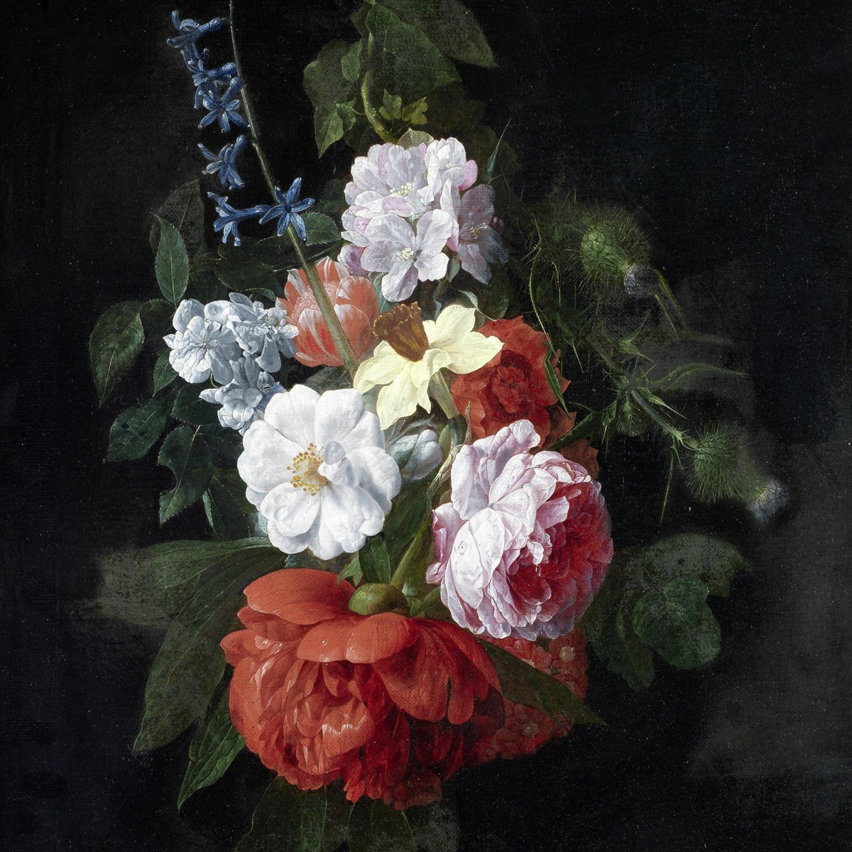 Hand - Painted Roses and Wildflowers Bouquet – Floral Oil Painting - Oil Painting Haven