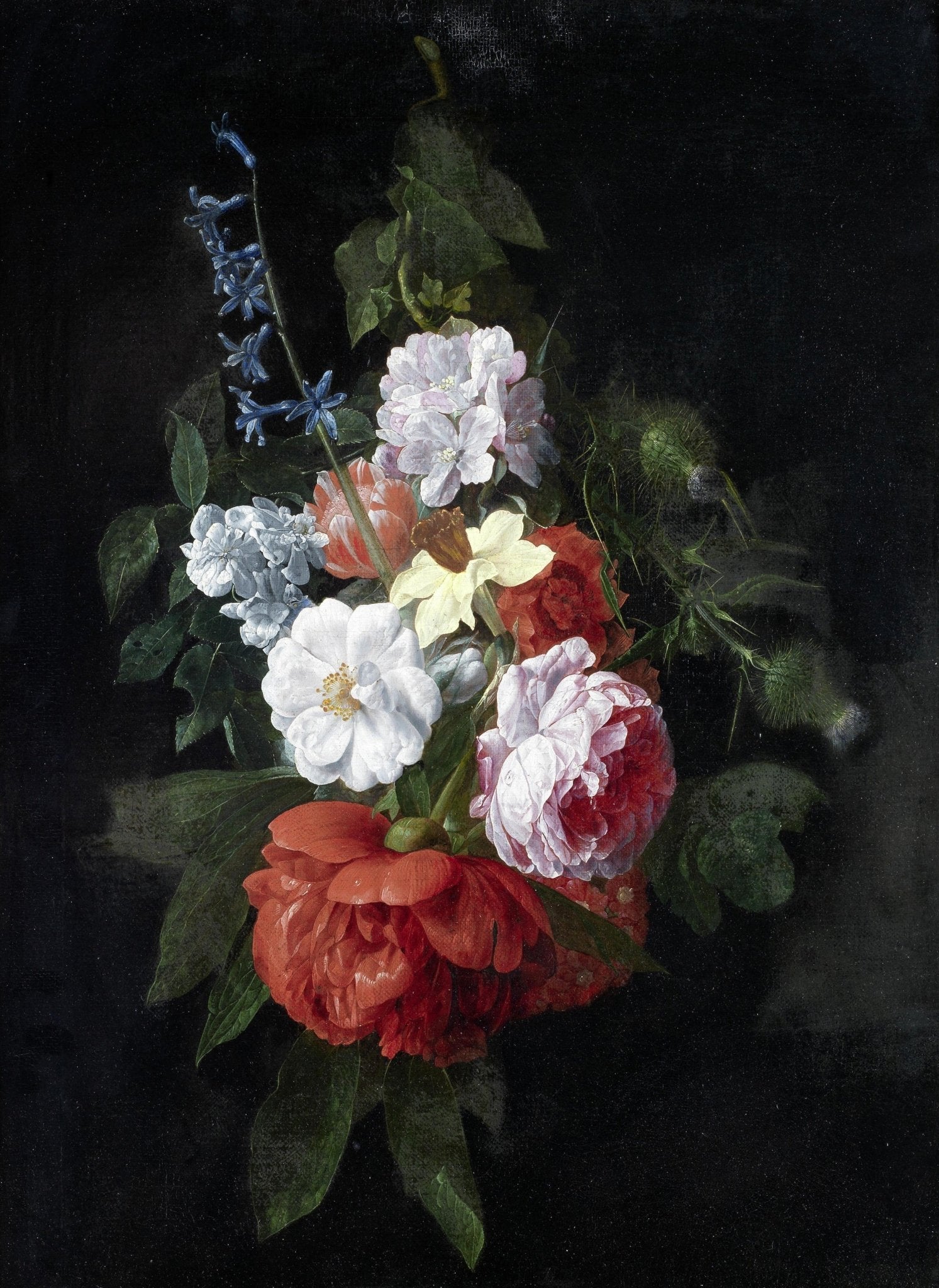 Hand - Painted Roses and Wildflowers Bouquet – Floral Oil Painting - Oil Painting Haven