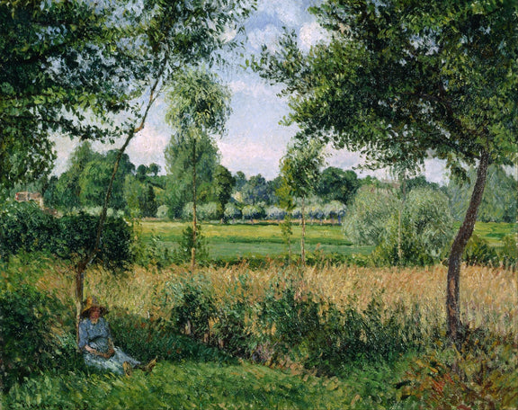 Hand - Painted Summer Meadow Figure Rest - Landscape Oil Painting - Oil Painting Haven