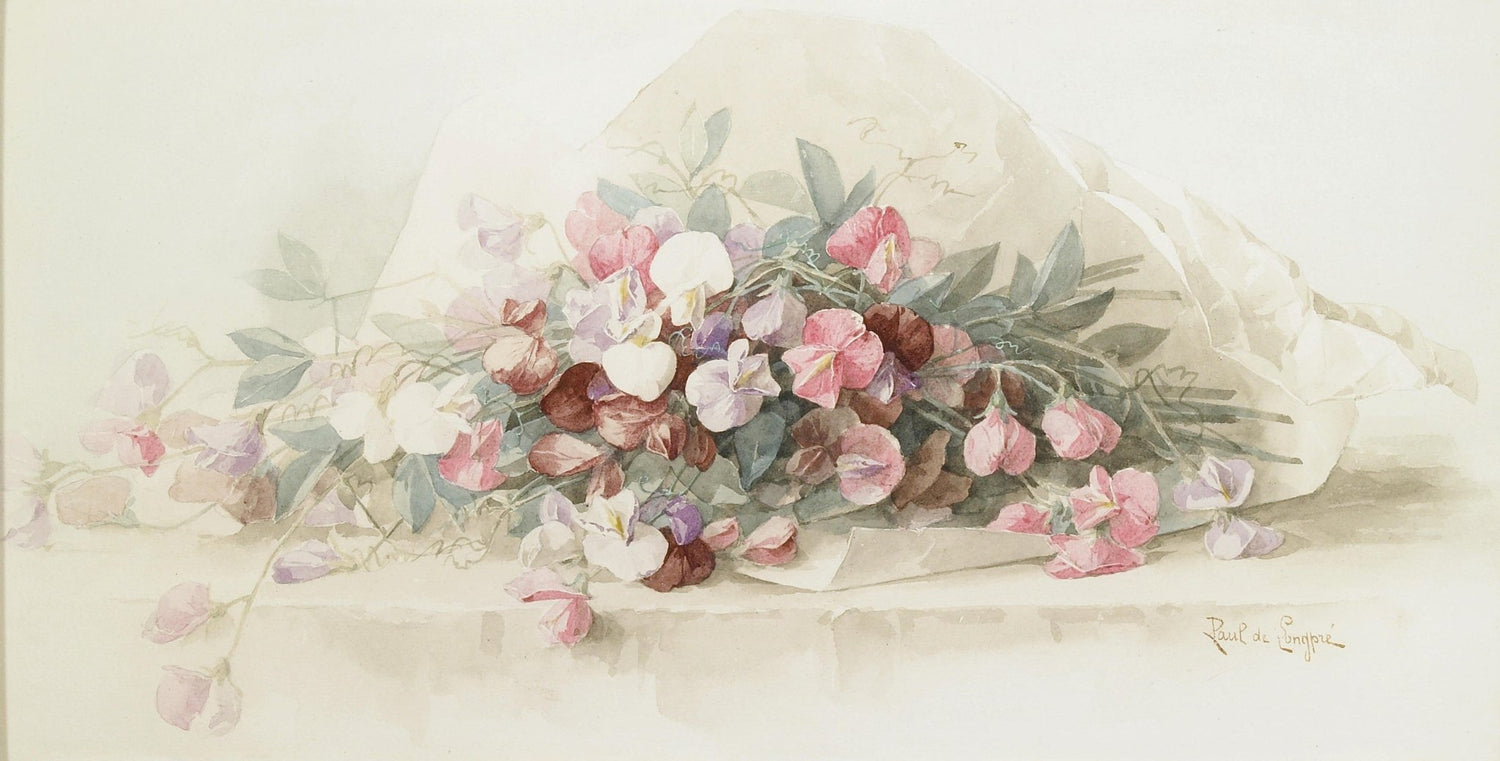 Hand - Painted Sweet Pea Bouquet Still Life – Floral Oil Painting - Oil Painting Haven