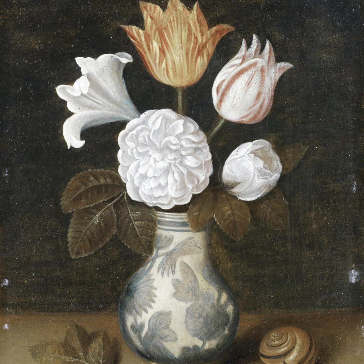 Hand - Painted Tulip and White Rose Still Life – Floral Oil Painting - Oil Painting Haven