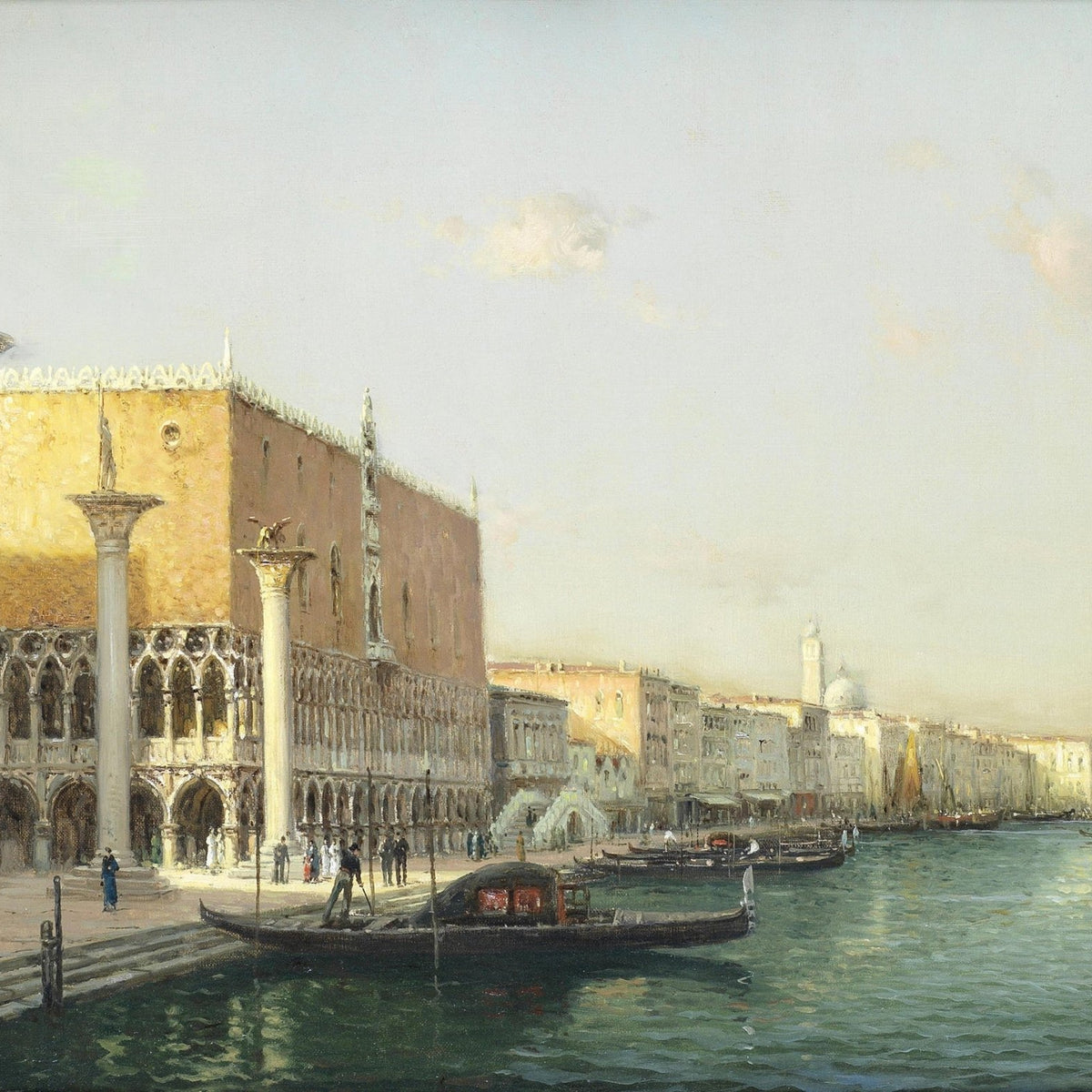 Hand-painted hand-painted venice doge's palace landscape oil painting on canvas