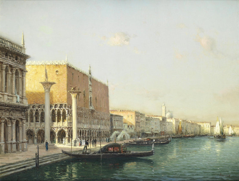 Hand-painted hand-painted venice doge's palace landscape oil painting on canvas