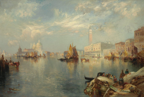Hand-painted hand-painted venice grand canal view landscape oil painting on canvas