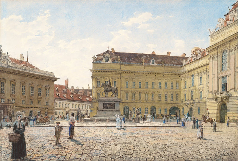 Hand - Painted Vienna Palace Square View - Landscape Oil Painting - Oil Painting Haven