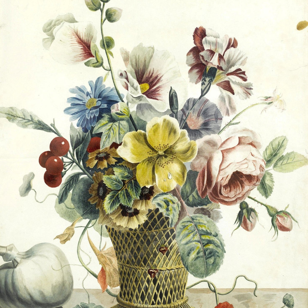 Hand - Painted Wildflower Bouquet in Vase – Floral Oil Painting - Oil Painting Haven