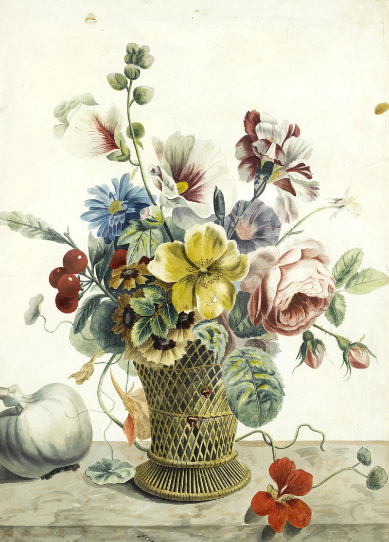 Hand - Painted Wildflower Bouquet in Vase – Floral Oil Painting - Oil Painting Haven
