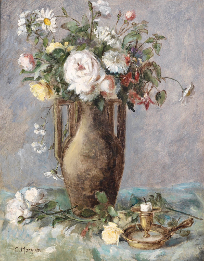 Hand - Painted Wildflower Bouquet in Vase Still Life – Floral Oil Painting - Oil Painting Haven