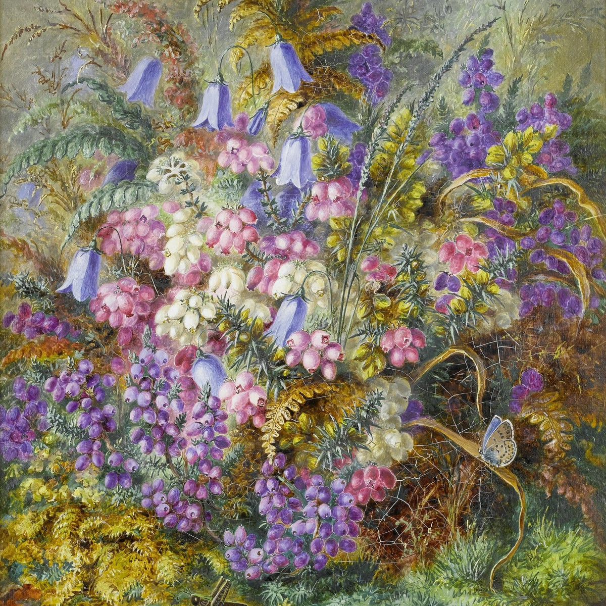 Hand - Painted Wildflower Garden Scene – Floral Oil Painting - Oil Painting Haven