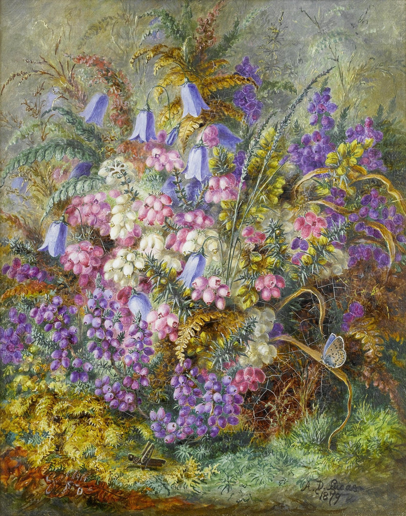 Hand - Painted Wildflower Garden Scene – Floral Oil Painting - Oil Painting Haven
