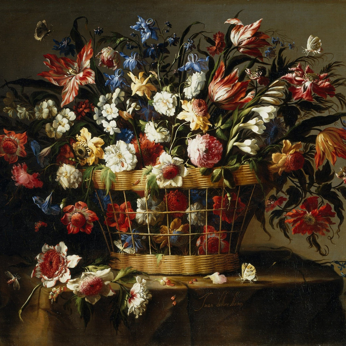 Hand - Painted Wildflowers in Basket Still Life – Floral Oil Painting - Oil Painting Haven
