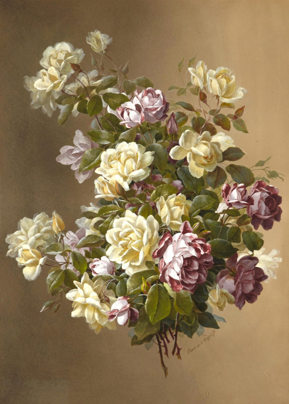 Hand - Painted Yellow and Pink Roses Bouquet – Floral Oil Painting - Oil Painting Haven