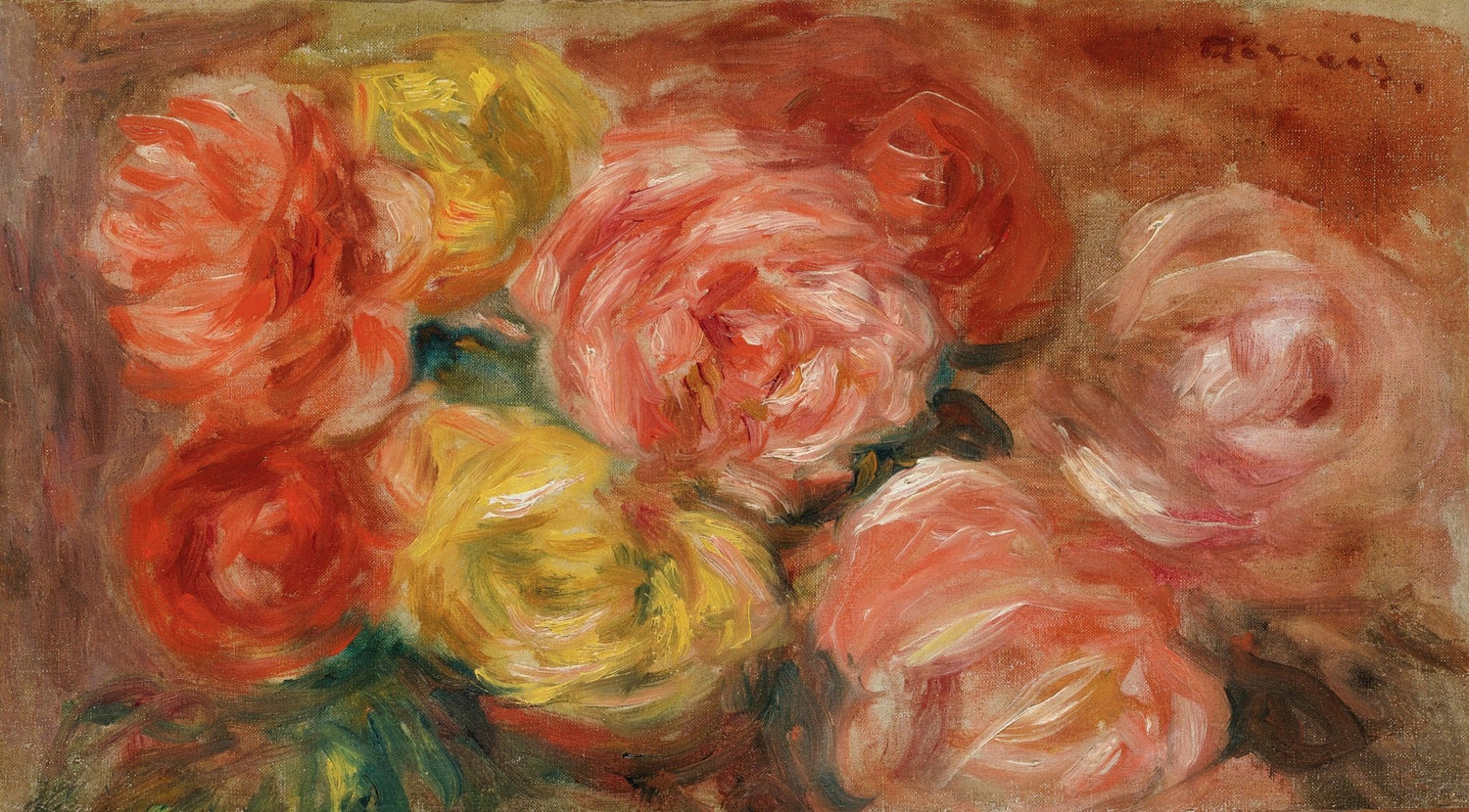 Hand - Painted Yellow and Pink Roses Still Life - Floral Oil Painting - Oil Painting Haven