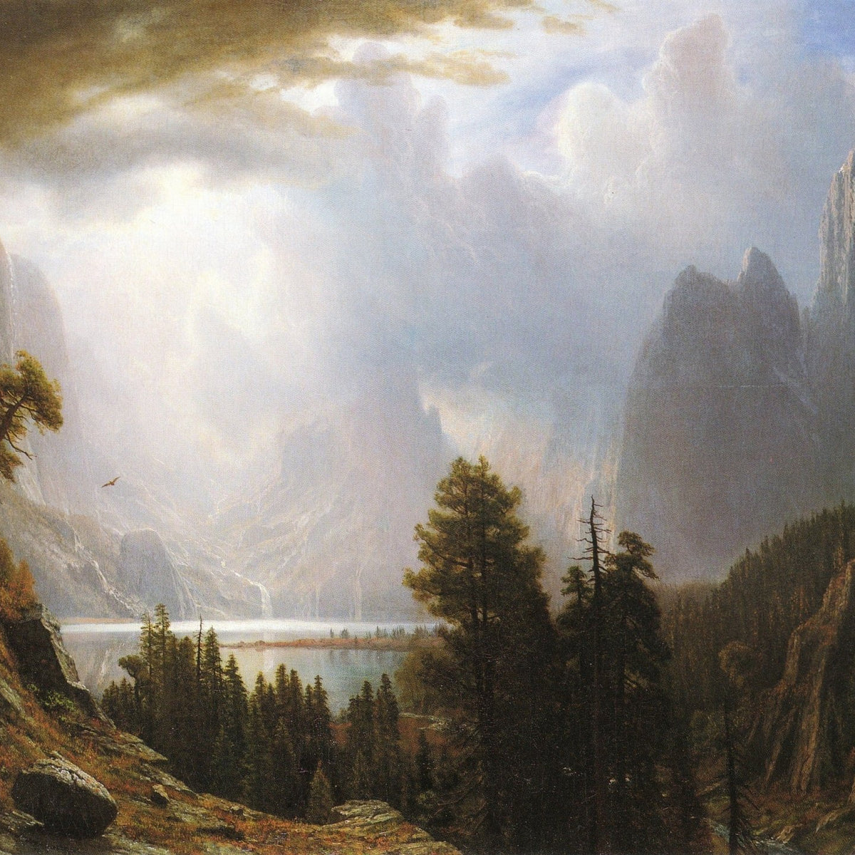 Hand - Painted Yosemite Valley Storm View - Landscape Oil Painting - Oil Painting Haven