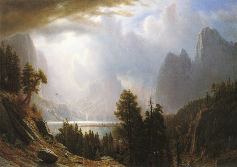 Hand - Painted Yosemite Valley Storm View - Landscape Oil Painting - Oil Painting Haven