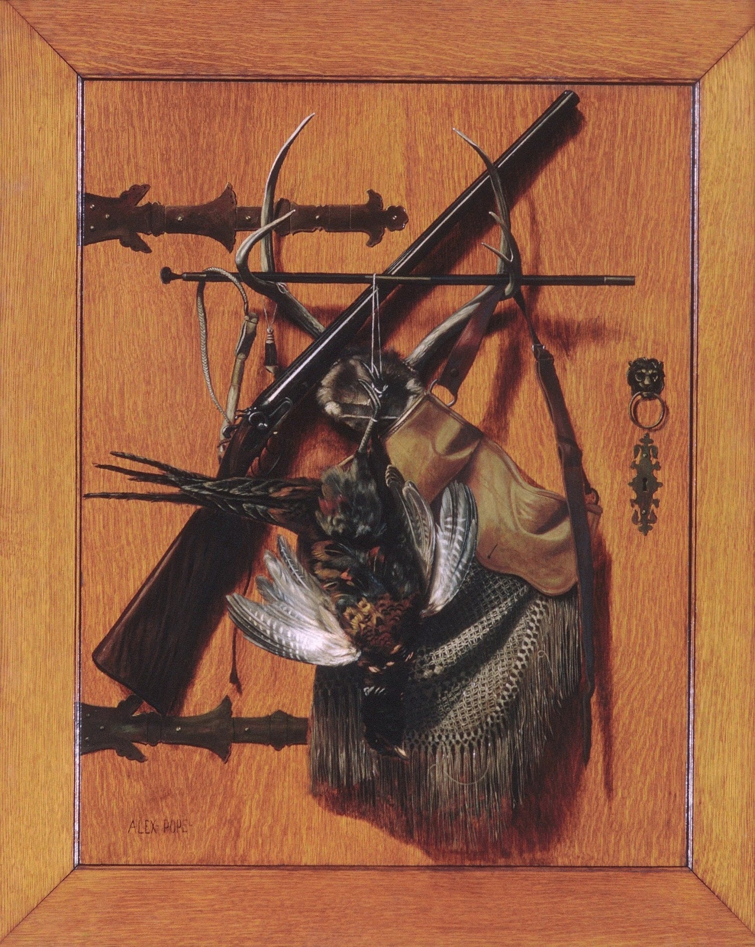 Hunting Rifle and Game Birds Display - Still Life Oil Painting - Oil Painting Haven