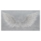 Large White Angel Wing Oil Painting on Canvas, Abstract Original Modern Minimalist Custom 3D Texture Acrylic Painting Bedroom Wall Art Decor - Oil Painting Haven