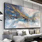 Abstract Gold Texture Oil Painting on Canvas, Large Wall Art, Blue Original Custom Painting Modern Living Room Office Wall Art Home Decor - Oil Painting Haven