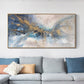 Abstract Gold Texture Oil Painting on Canvas, Large Wall Art, Blue Original Custom Painting Modern Living Room Office Wall Art Home Decor - Oil Painting Haven