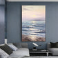 Abstract Sunset Ocean Landscape Oil Painting on Canvas,Large Original Custom Blue Sea Beach Acrylic Painting Living Room Wall Art Home Decor - Oil Painting Haven