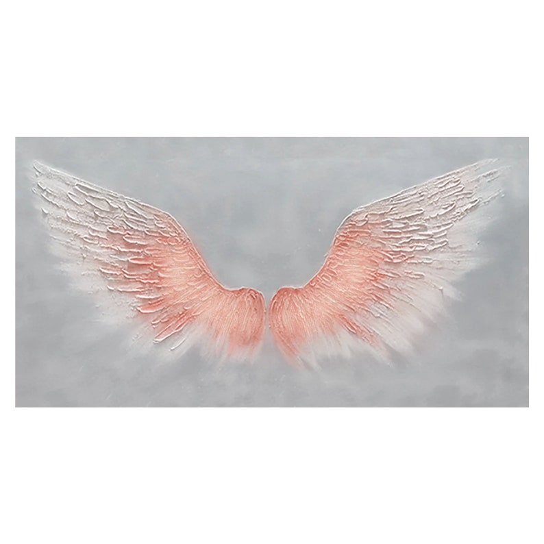 Large Pink Angel Wing Oil Painting on Canvas, Abstract Original Modern Minimalist Custom 3D Texture Acrylicd Painting Bedroom Wall Art Decor - Oil Painting Haven Oil Painting Haven