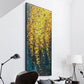 Abstract Yellow Flower Landscape Oil Painting on Canvas, Original Modern Floral Textured Acrylic Painting Large Wall Art Living Room Decor - Oil Painting Haven