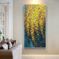 Abstract Yellow Flower Landscape Oil Painting on Canvas, Original Modern Floral Textured Acrylic Painting Large Wall Art Living Room Decor - Oil Painting Haven