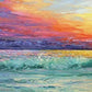 Abstract Sunrise Ocean Oil Painting on Canvas, Large Original Custom Modern Textured Coastal Landscape Painting Living Room Wall Home Decor - Oil Painting Haven