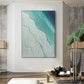 Large Ocean Landscape Oil Painting on Canvas, Original Abstract Blue Beach Seascape Texture Acrylic Painting Living Room Wall Art Home Decor - Oil Painting Haven