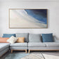 Original Texture Blue Seascape Oil Painting on Canvas, Large Modern Abstract Beach Painting Landscape Acrylic Wall Art Bedroom Home Decor - Oil Painting Haven