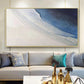 Original Texture Blue Seascape Oil Painting on Canvas, Large Modern Abstract Beach Painting Landscape Acrylic Wall Art Bedroom Home Decor - Oil Painting Haven