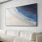 Original Texture Blue Seascape Oil Painting on Canvas, Large Modern Abstract Beach Painting Landscape Acrylic Wall Art Bedroom Home Decor - Oil Painting Haven