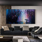 Abstract Original Night Landscape Oil Painting On Canvas, Large Wall Art, Romantic Lovers Painting, Custom Painting, Living room Wall Decor - Oil Painting Haven