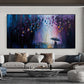 Abstract Original Night Landscape Oil Painting On Canvas, Large Wall Art, Romantic Lovers Painting, Custom Painting, Living room Wall Decor - Oil Painting Haven