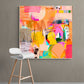 Hand-painted abstract art - vibrant color oil painting - Oil Painting Haven