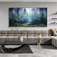 Large Abstract Forest Oil Painting On Canvas,Green Tree Wall Art,Original Nature Landscape Painting,Custom Painting,Modern Living Room Decor - Oil Painting Haven