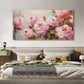 Large Original Flower Oil Painting On Canvas,Canvas Wall Art,Abstract Textured Pink Rose Floral Painting,Custom Painting,Living Room Decor - Oil Painting Haven