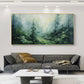 Abstract Forest Oil Painting On Canvas, Large Wall Art,Original Green Tree Landscape Painting,Custom Painting,Modern Living Room Wall Decor - Oil Painting Haven