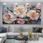 Original Flower Oil Painting On Canvas,Large Wall Art, Abstract White Floral Landscape Painting,Custom Painting, Modern Living Room Decor - Oil Painting Haven