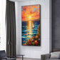 Original Nautical Oil Painting On Canvas, Large Wall Art, Abstract Ocean Sunset Landscape Painting, Custom Painting, Living Room Wall Decor - Oil Painting Haven