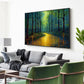 Abstract Forest Oil Painting On Canvas, Large Wall Art,Original Green Tree Painting River Landscape Art,Custom Painting,Living Room Decor - Oil Painting Haven