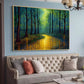 Abstract Forest Oil Painting On Canvas, Large Wall Art,Original Green Tree Painting River Landscape Art,Custom Painting,Living Room Decor - Oil Painting Haven