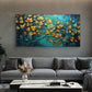 Abstract Tree Leaves Oil Painting On Canvas,Large Wall Art,Original Golden Leaf Landscape Painting,Custom Painting,Living Room Decor Gift - Oil Painting Haven